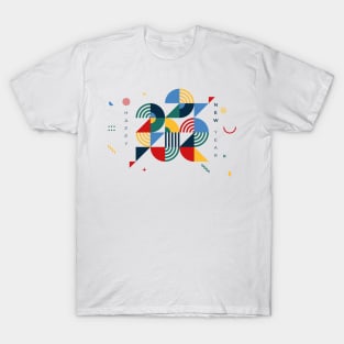 Happy New Year 2022 // Modern Geometric Design T-Shirt